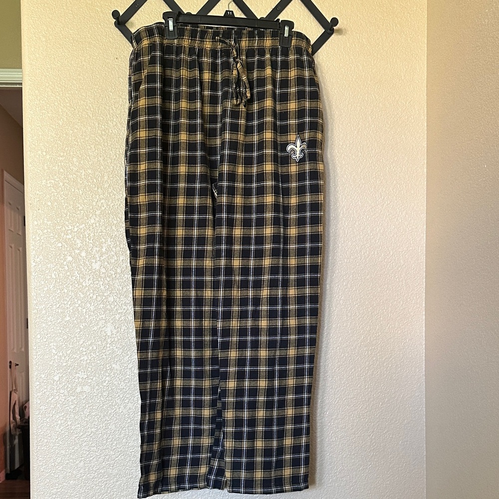 NFL Team Apparel New Orleans Saints Plaid Pants